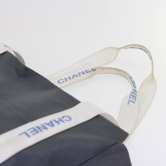 CHANEL Tote Bag Nylon Gray CC Auth yk9320 - Picture 14 of 16